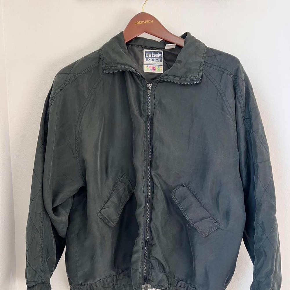 Vintage Express 100% Silk Bomber Jacket | Size Small